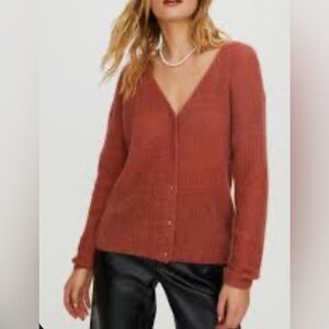 Wilfred Front to back cardigan, rust / burnt orange, XS